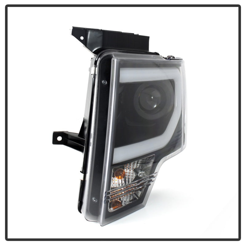 SPYDER 5077592 Spyder Ford F150 09-14 Projector Headlights Halogen Model- Light Bar DRL Blk PRO-YD-FF15009-LBDRL-BK