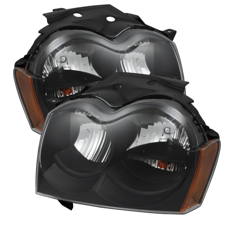 SPYDER 9023248 Xtune Jeep Grand Cherokee 05-07 Crystal Headlights Black HD-JH-JGC05-AM-BK