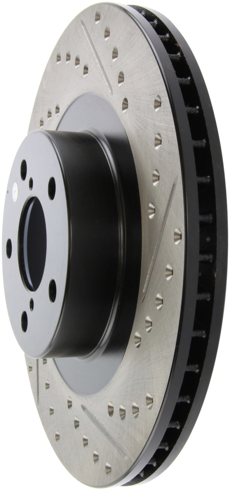 Stoptech 127.47018L StopTech 02-10 Subaru WRX Slotted & Drilled Left Front Rotor (exc. STi)