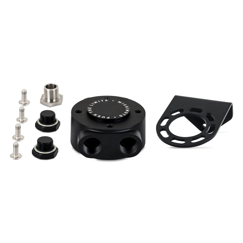 Mishimoto MMOC-RFH-34BK 3/4 - 16 Thread Remote Oil Filter Mount - Black