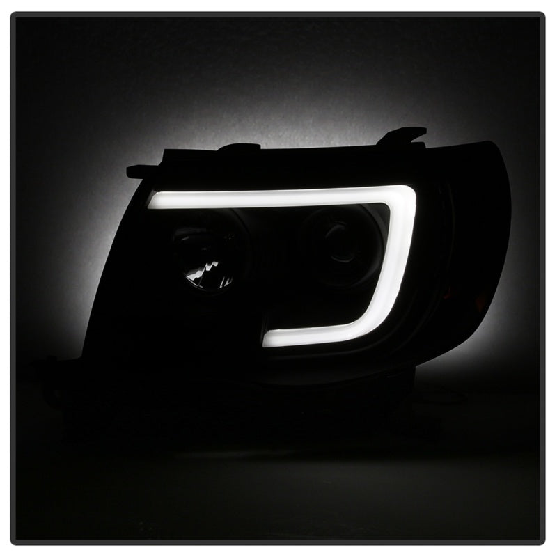 SPYDER 5085771 Spyder 05-11 Toyota Tacoma Ver 2 Proj Headlights - Light Bar DRL - Black Smoke PRO-YD-TT05V2-LB-BSM