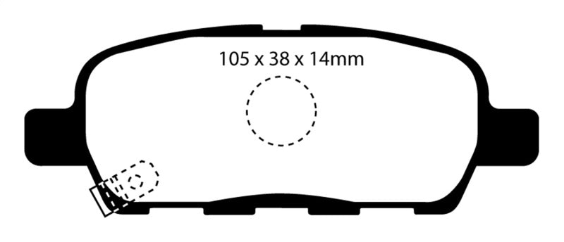 EBC DP41955R 08-13 Infiniti EX35 3.5 Yellowstuff Rear Brake Pads
