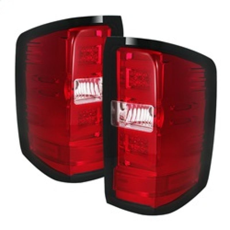 SPYDER 5080011 Spyder Chevy 1500 14-16 Light Bar LED Tail Lights Red Clear ALT-YD-CS14-LBLED-RC