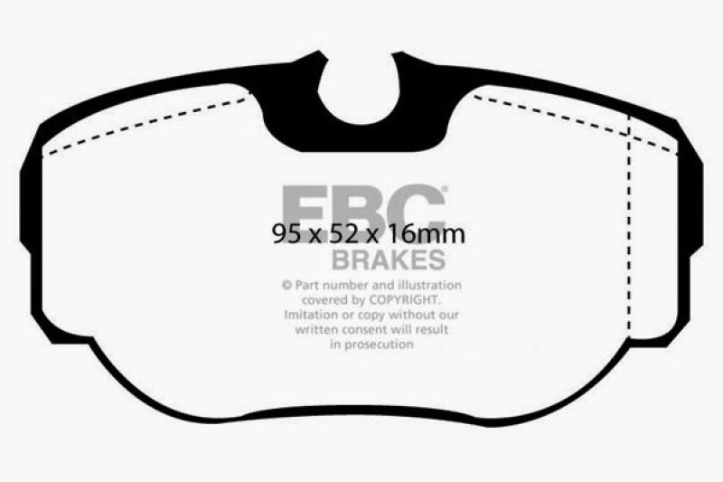 EBC DP61038 99-03 Land Rover Discovery (Series 2) 4.0 Greenstuff Rear Brake Pads