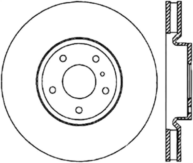 Stoptech 127.42076R StopTech Slotted & Drilled Sport Brake Rotor