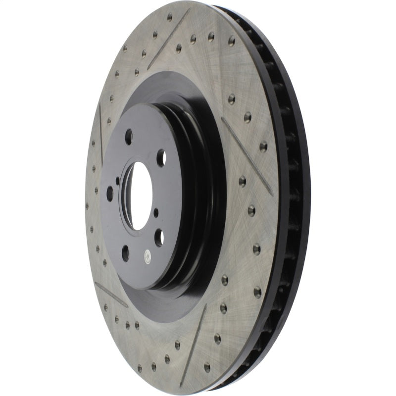 Stoptech 127.44205R StopTech 13-18 Lexus GS350 Slotted & Drilled Front Right Rotor