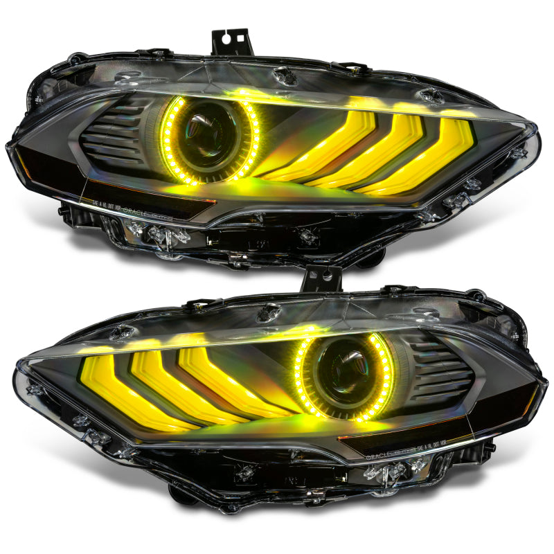 ORACLE Lighting 8204-332 Oracle Lighting 18-23 Ford Mustang Dynamic ColorSHIFT LED Headlights - Black Series SEE WARRANTY