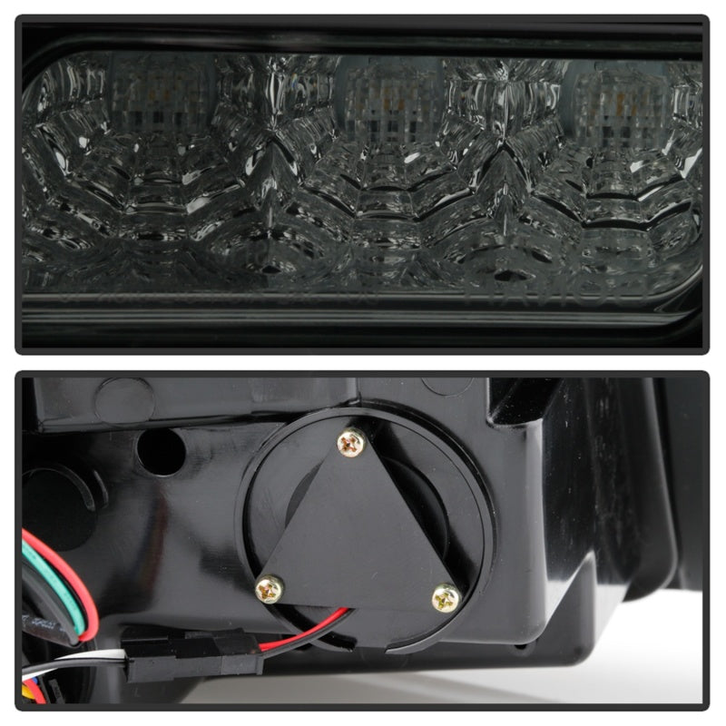 SPYDER 5085115 Spyder 10-12 Ford Mustang Light Bar Seq Turn Signal LED Tail Lights - Smoke ALT-YD-FM10-LED-SM