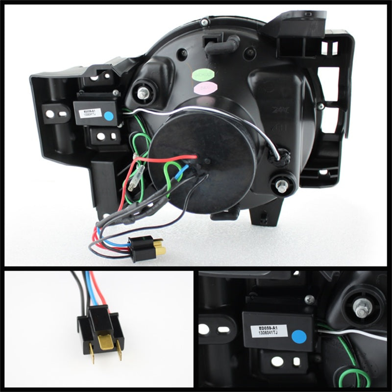 SPYDER 5075314 Spyder Toyota FJ Cruiser 07-14 Projector Halogen Model- 3D DRL LED Blk PRO-YD-TFJ07-3DDRL-BK