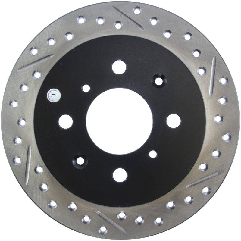 Stoptech 127.40017L StopTech 90-96 Acura Integra / 97-01 Integra (Exc. Type R) Slotted & Drilled Left Rear Rotor