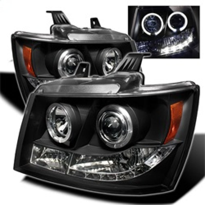SPYDER 5009647 Spyder Chevy Suburban 1500 07-14 Projector Headlights LED Halo LED Blk PRO-YD-CSUB07-HL-BK