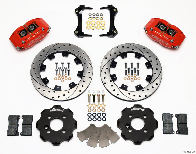 Wilwood 140-8528-DR Dynapro Radial Front Kit 12.19in Drilled Red Mini Cooper