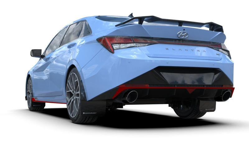 Rally Armor MF79-UR-BLK-GRY 2022 Hyundai Elantra N & N Line Black Mud Flap w/ Grey Logo