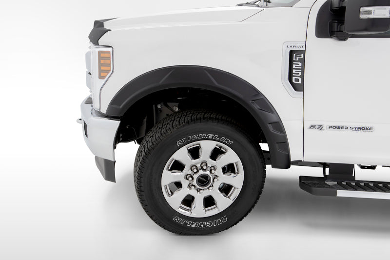 Bushwacker 20951-02 17-19 Ford F-250 Super Duty w/ 81.8in Bed DRT Style Flares 4pc - Black
