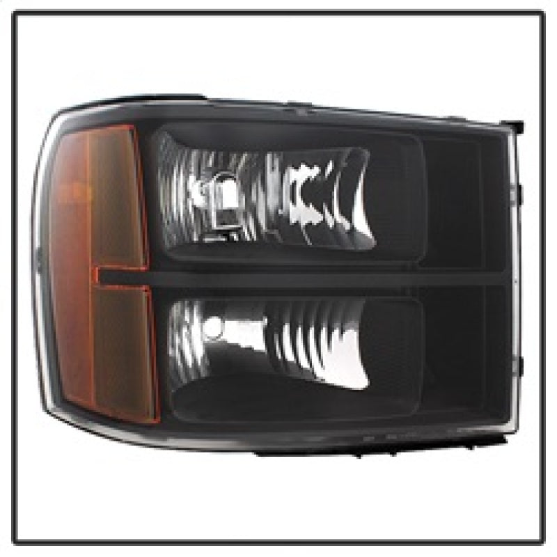 SPYDER 9034749 Xtune GMC Sierra 07-13 Crystal Headlights Black HD-JH-GSIE07-AM-BK
