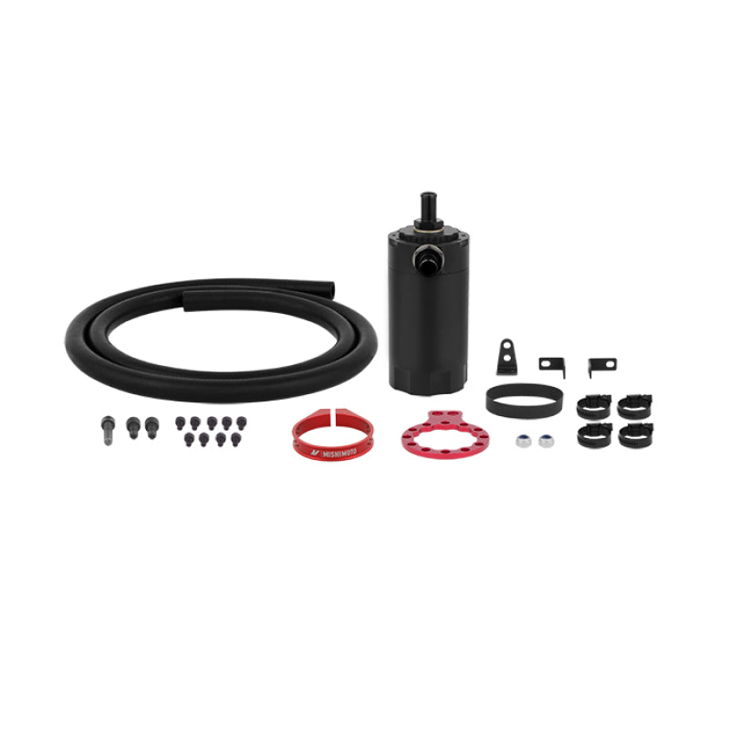 Mishimoto MMBCC-UNI-RD Universal Baffled Oil Catch Can - Red