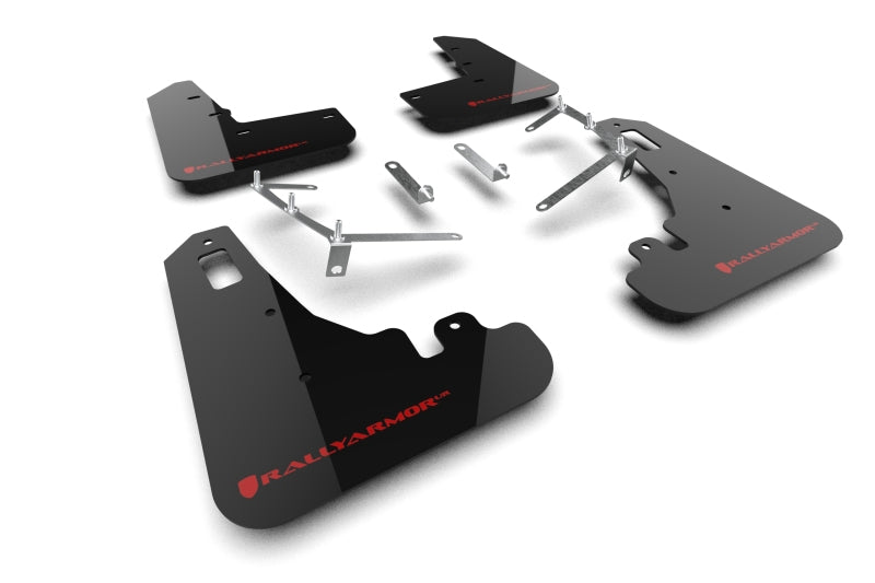 Rally Armor MF99-UR-BLK-RD 2022+ Subaru BRZ / 2022+ Toyota GR86 Black UR Mud Flap w/ Red Logo