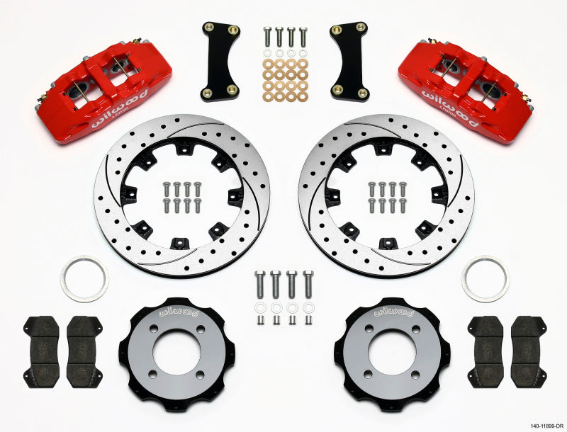 Wilwood 140-11899-DR Dynapro 6 Front Hat Kit 12.19in Drilled Red 2011 Fiesta