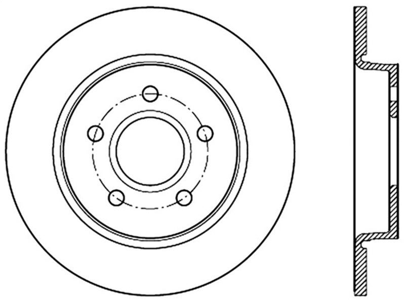 Stoptech 126.61099SL StopTech 13 Ford Focus ST Slotted Left Rear Rotor