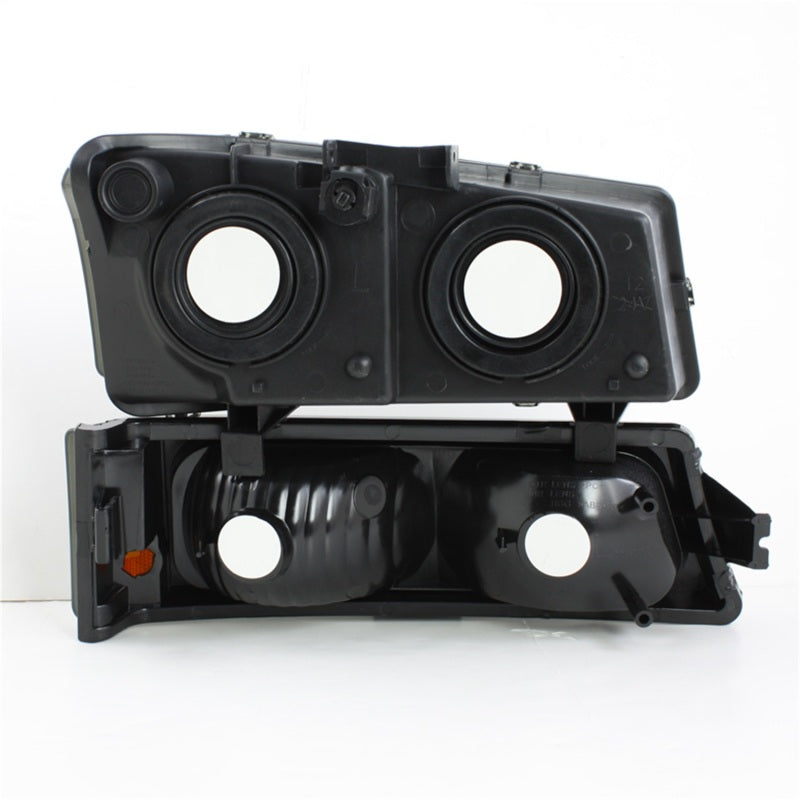 SPYDER 5064523 Xtune Chevy Silverado 2500HD 03-06 Crystal Headlights w/ Amber Lights Smoke HD-JH-CSIL03-AM-SM-SET