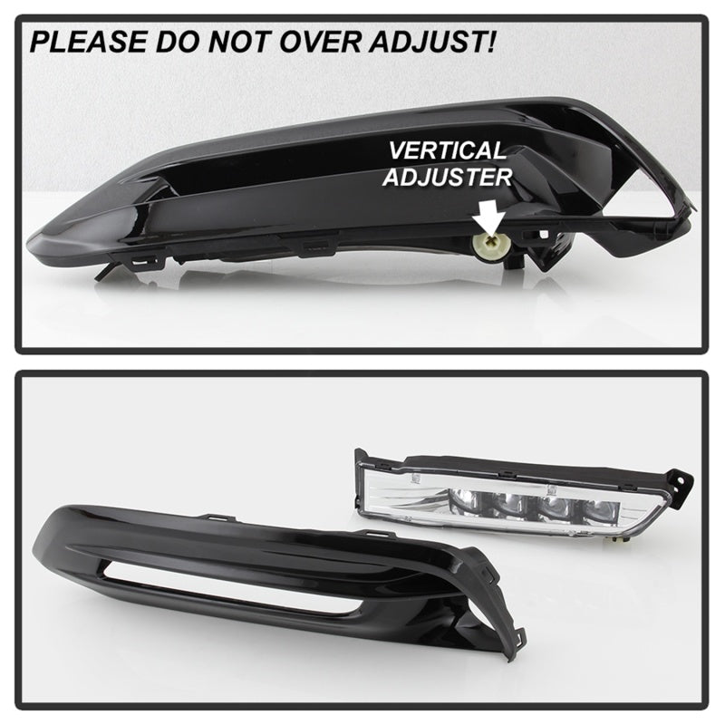 SPYDER 5086310 Spyder 18-19 Honda Accord Sedan OEM LED Fog Lights w/OEM Fit Switch - Clear (FL-HA2018-4D-LED-C)