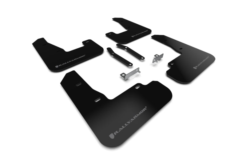 Rally Armor MF59-UR-BLK/GRY 19-21 Hyundai Elantra N Line Black UR Mud Flap w/ Grey Logo