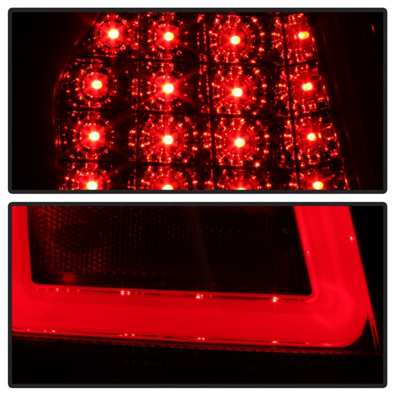 SPYDER 5083395 Spyder Chrysler 300C 08-10 V2 Light Bar LED Tail Lights - Red Clear ALT-YD-C308V2-LED-RC