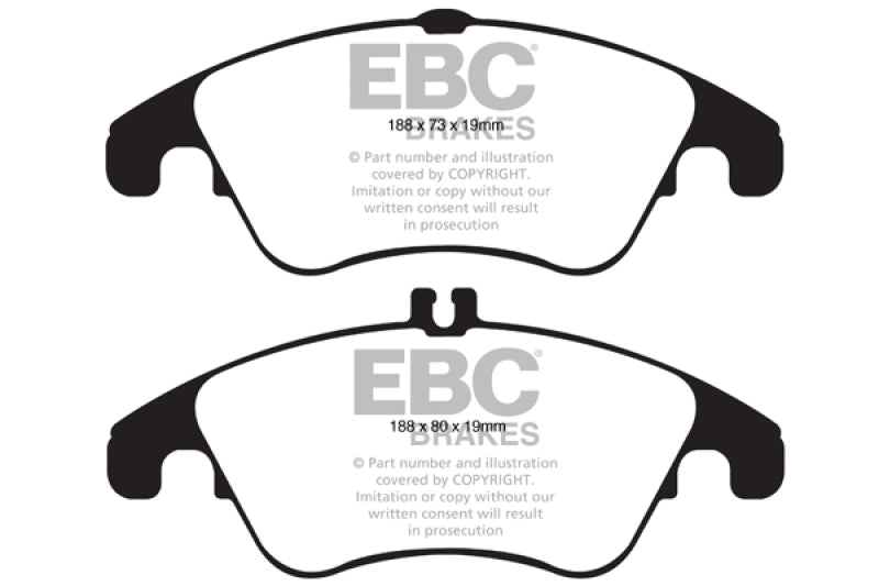EBC DP41991R 12+ Mercedes-Benz C250 Coupe 1.8 Turbo Sport Edition Yellowstuff Front Brake Pads