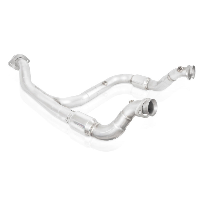 Stainless Works FT16ECODPCAT 15-18 F-150 3.5L Downpipe 3in High-Flow Cats Y-Pipe Factory Connection