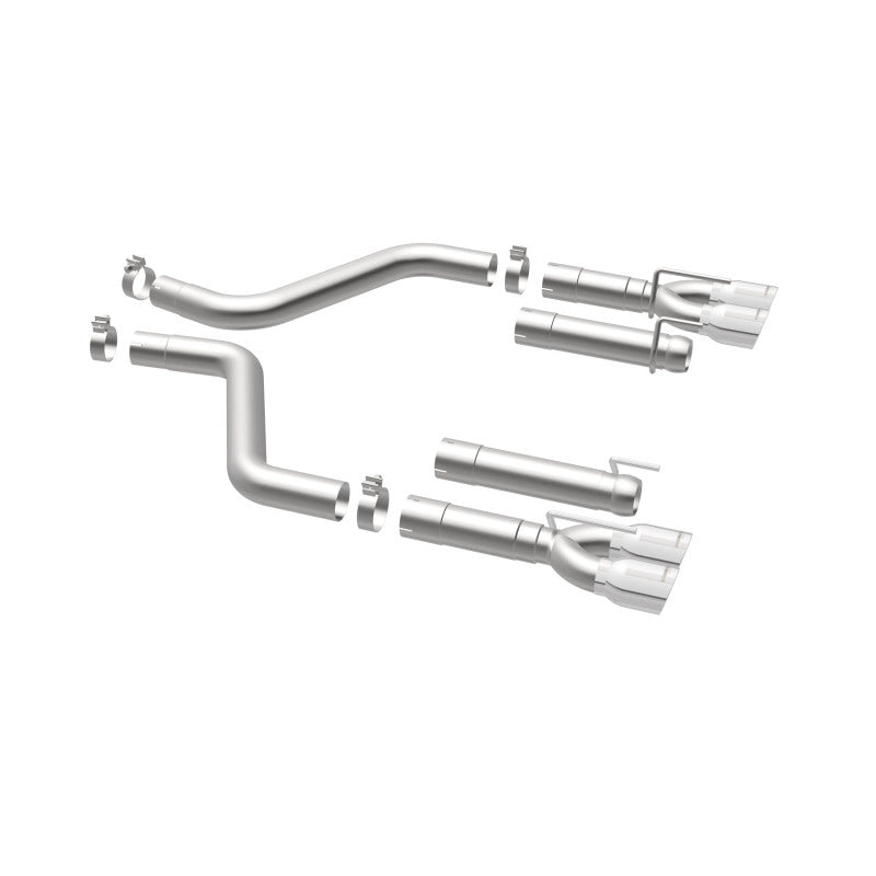Magnaflow 19206 MagnaFlow Axle-Back, SS, 3in, Quad Split Rear 3.5 Tips 2015 Dodge Challenger incl SRT Hellcat