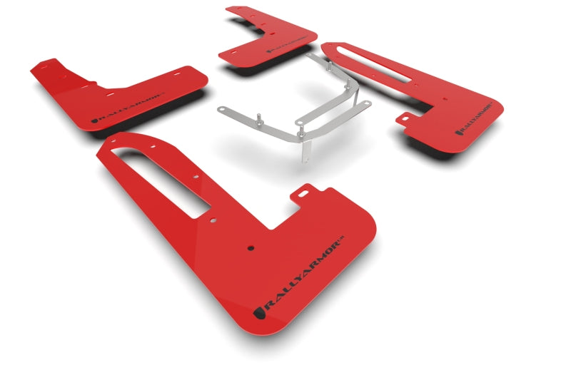 Rally Armor MF97-UR-RD-BLK 2023+ Honda Civic Type R Red Mud Flap Black Logo