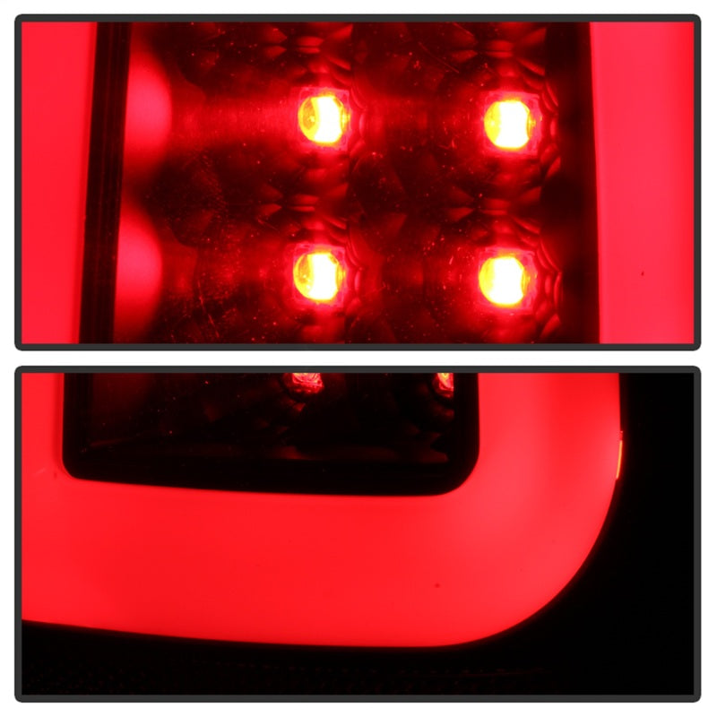 SPYDER 5084712 Spyder 08-16 Ford Super Duty F-250 V3 Light Bar LED Tail Lights - Black (ALT-YD-FS07V3-LBLED-BK)