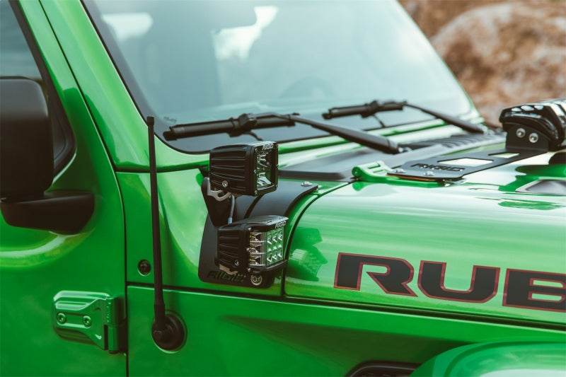 Rigid Industries 41656 2018 Jeep JL - Cowl Mount Kit - Mounts Set of D-Series