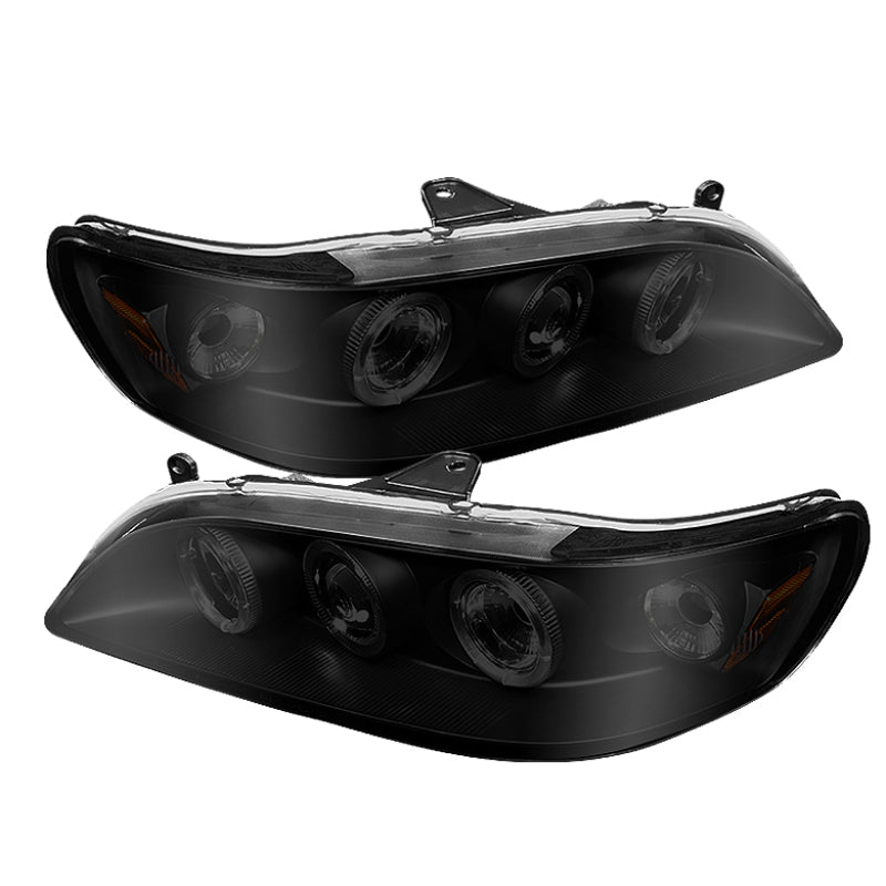 SPYDER 5010728 Spyder Honda Accord 98-02 1PC Projector Headlights LED Halo Amber Reflctr Blk PRO-YD-HA98-AM-BK