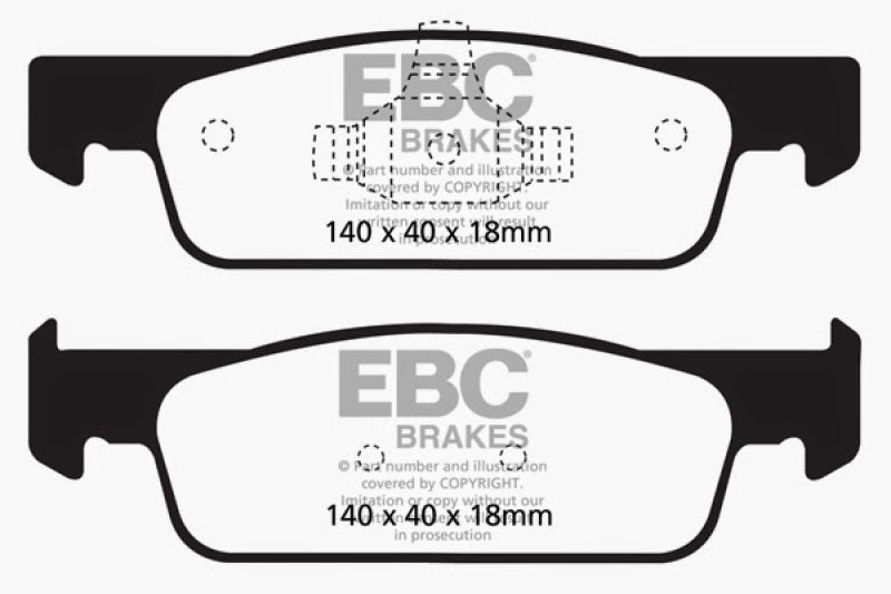 EBC DP42146R 2016-2017 Smart Fortwo 0.9L Turbo Yellowstuff Front Brake Pads