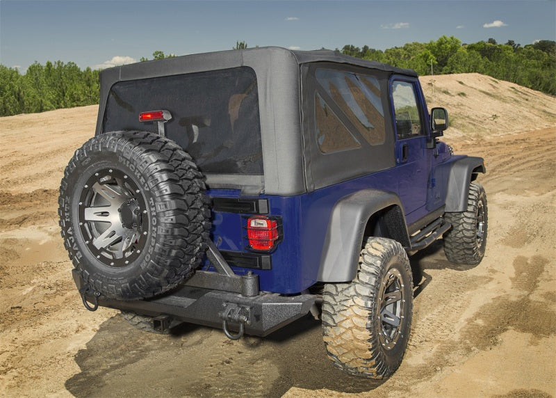 Rampage 99635 04-06 Jeep Wrangler(TJ) Unlimited OEM Replacement Soft Upper Doors - Black Denim