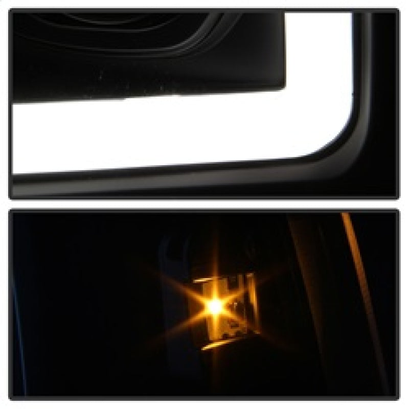SPYDER 5084491 Spyder 99-04 Ford F250 Super Duty Projector Headlights - Light Bar - Black PRO-YD-FF25099V2-LB-BK
