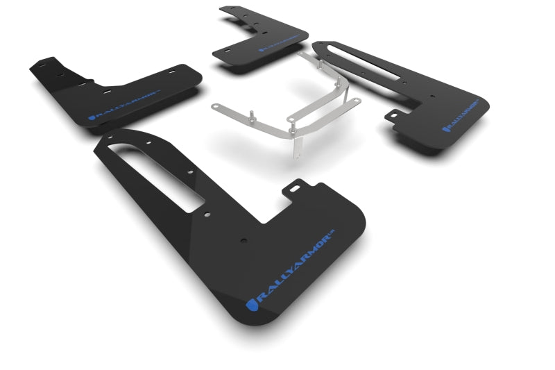 Rally Armor MF97-UR-BLK-NB 2023+ Honda Civic Type R Black Mud Flap Light Blue Logo