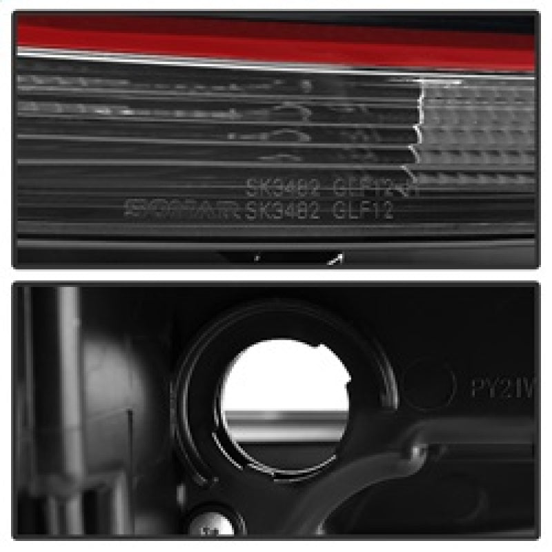 SPYDER 5080592 Spyder Volkswagen Golf VII 14-16 Projector Headlights DRL LED Red Stripe Blk PRO-YD-VG15-RED-DRL-BK
