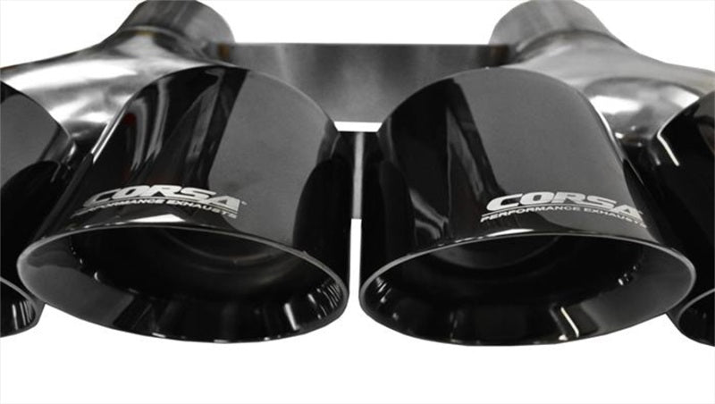 CORSA Performance 14062BLK Corsa 2014-2020 Chevrolet Corvette 6.2L V8 Quad 45in Polished Black Pro-Series Tip Kit