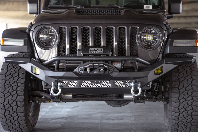 DV8 Offroad FBJL-12 07-18 Jeep Wrangler JK / 18-23 Wrangler JL / 20-23 Gladiator JT MTO Series Front Bumper