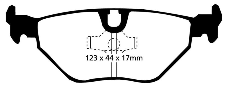 EBC DP4690R 87-91 BMW M3 2.3 (E30) Yellowstuff Rear Brake Pads