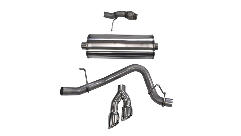 CORSA Performance 14859 Corsa 2015-2020 ack Exhaust Sport 3in Single Side Twin Polished 4in Tips 2015 Chevy Tahoe/GMCYukon