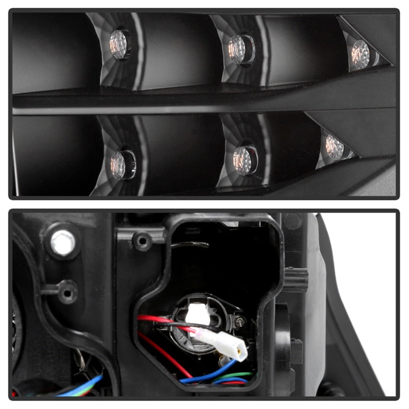 SPYDER 5086488 Spyder 09-12 BMW E90 3-Series 4DR Projector Headlights Halogen - LED - Black - PRO-YD-BMWE9009-BK