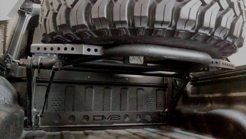 DV8 Offroad TCGL-01 2019+ Jeep Gladiator In-Bed Adjustable Tire Carrier
