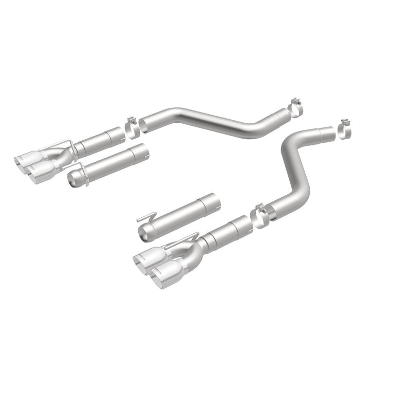 Magnaflow 19206 MagnaFlow Axle-Back, SS, 3in, Quad Split Rear 3.5 Tips 2015 Dodge Challenger incl SRT Hellcat
