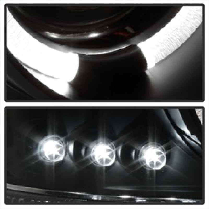 SPYDER 5009357 Spyder GMC Sierra 1500/2500/3500 99-06 Projector Headlights LED Halo LED Black PRO-YD-CDE00-HL-BK