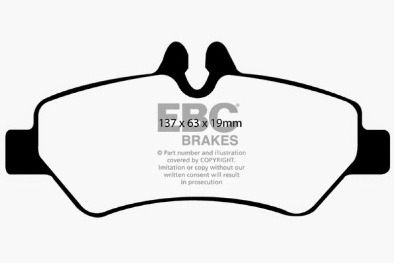 EBC DP61927 07+ Dodge Sprinter 2500 Greenstuff Rear Brake Pads