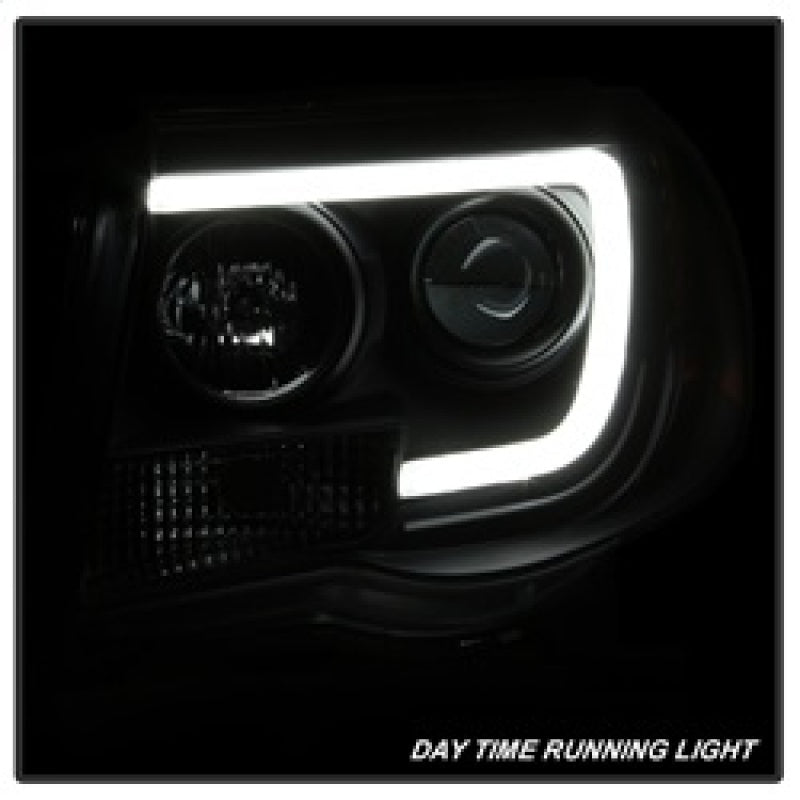 SPYDER 5084514 Spyder Toyota Tacoma 05-11 Projector Headlights - Light Bar DRL - Black PRO-YD-TT05V2-LB-BK