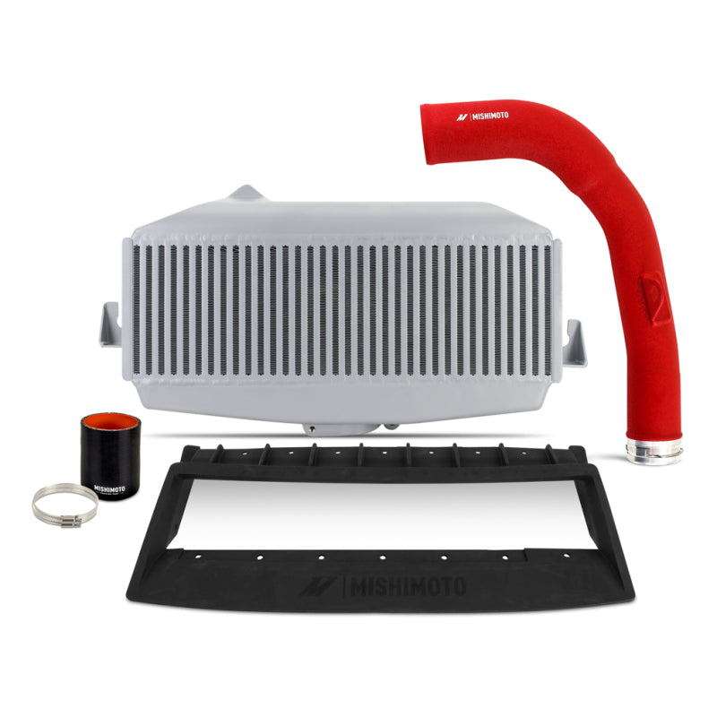 Mishimoto MMTMIC-WRX-22KSLRD 22+ WRX TMIC Kit Silver Core Red Pipes